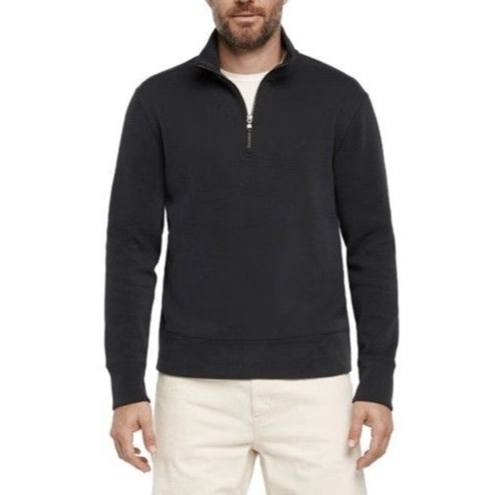Banana Republic Men's Quarter Zip Pullover Black XL NWT